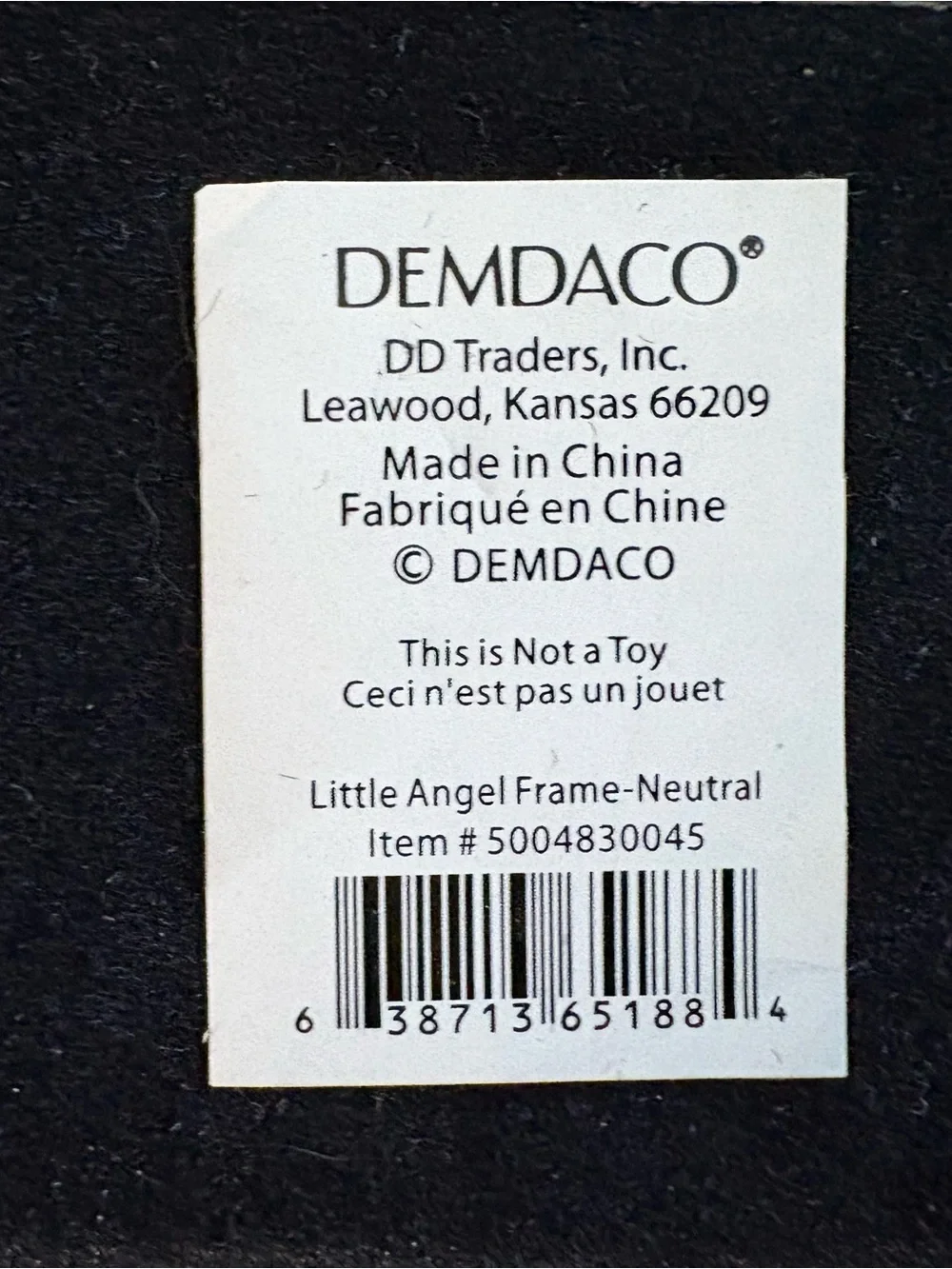 Demdaco White Little Angel Photo Frame with Heart Cross Accent